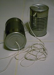 Tin can telephone brings us back to the basics