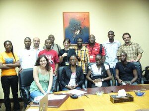 Daniela and Kerryn from TACP with Francophone blogger team at the IDRC's Acacia Research and Learning Forum. 